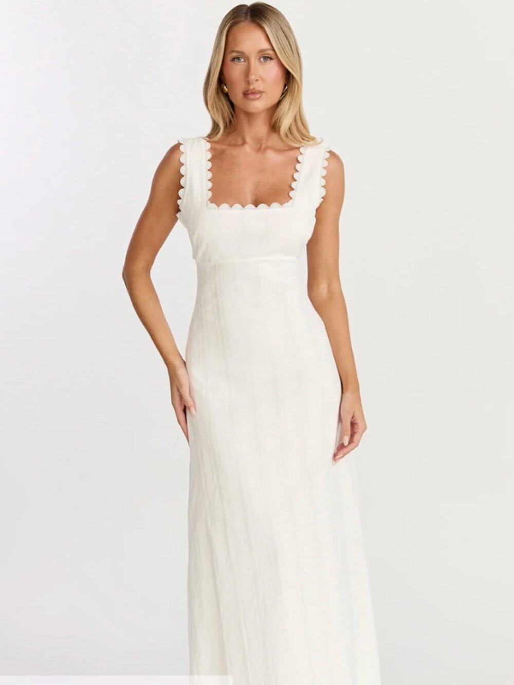 Showpo Roxanne Midi Dress - Square Neck Fit And Flare Dress